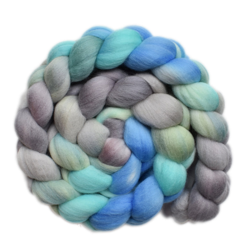 Merino Wool Roving, 19 micron - Rocky Stream 1 - 4.2 ounces