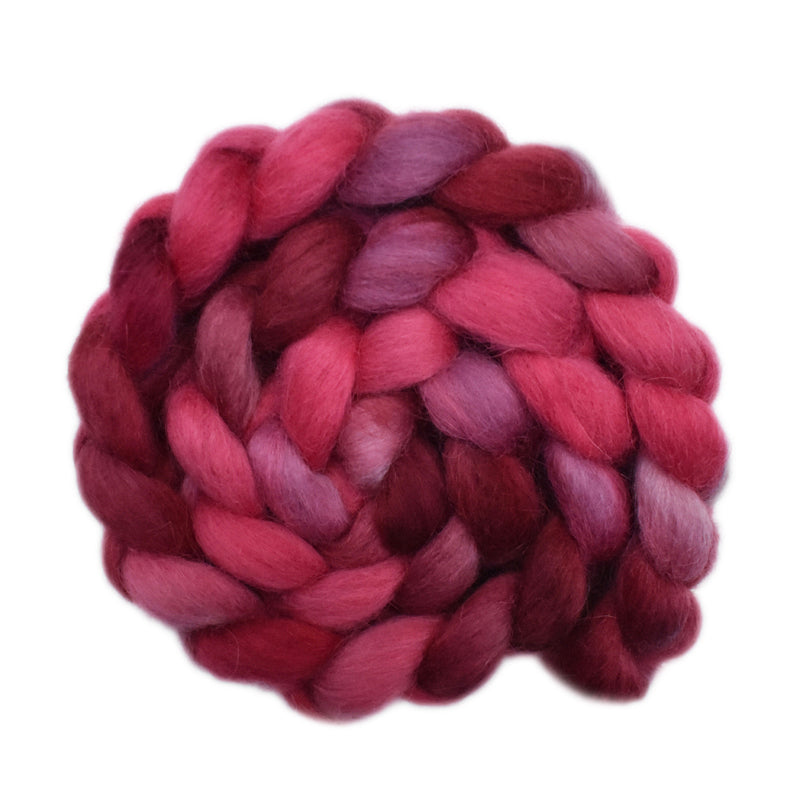 Hand painted Norwegian wool roving for hand spinning and felting