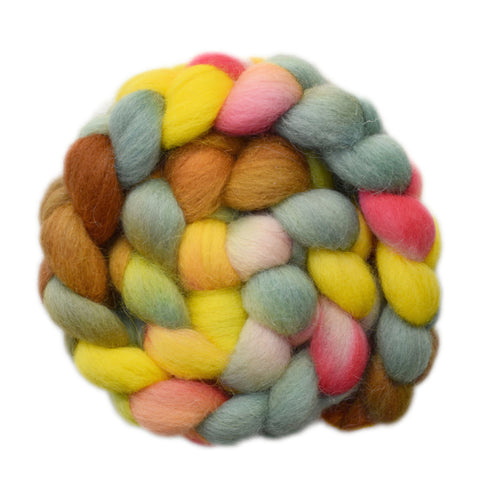 Bergschaf Wool Roving - Friendly Greeting 1 - 4.1 ounces
