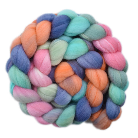 Silk / Polwarth 15/85% Wool Roving - Kids' Room 1 - 4.3 ounces