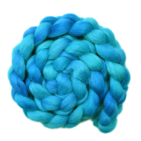 Norwegian Lustre Wool Roving - Depths of the Sky 2 - 4.2 ounces