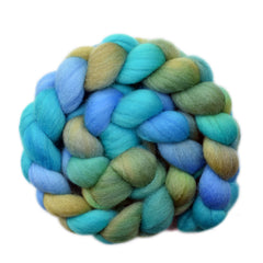 Hand painted Corriedale wool roving for spinning and felting