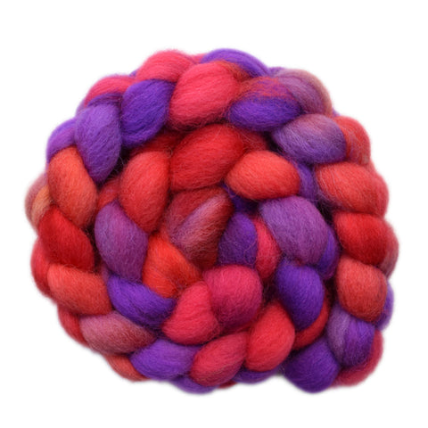 Galway Wool Roving - Panic Button 1 - 3.9 ounces