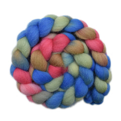 Hand painted Galway wool roving for hand spinning and felting