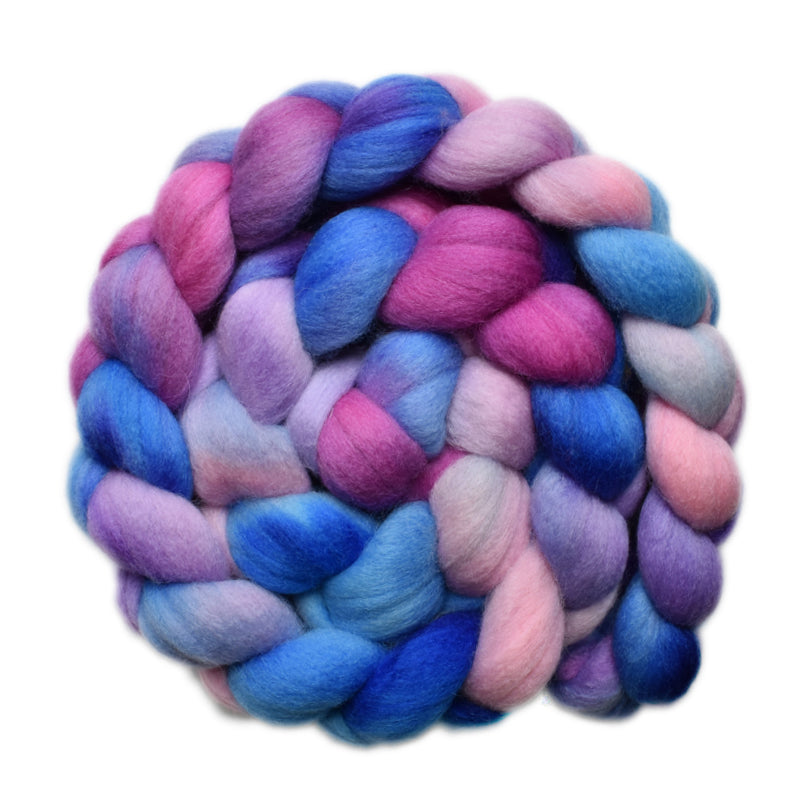 Hand painted Punta Arenas Merino wool roving for hand spinning and felting