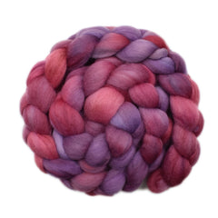 Hand painted South American wool roving for hand spinning and felting