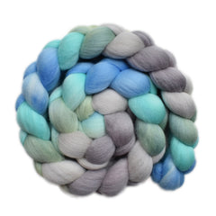 Hand painted Merino wool roving for hand spinning and felting