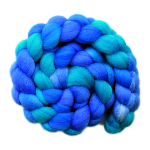 Silk / Polwarth 15/85% Wool Roving - Oceanic 2 - 4.2 ounces