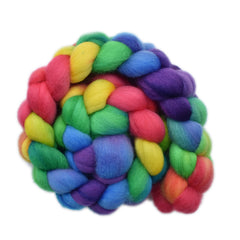 Hand painted Punta Arenas wool roving for hand spinning and felting