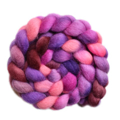 Hand painted Finn wool roving for hand spinning and felting