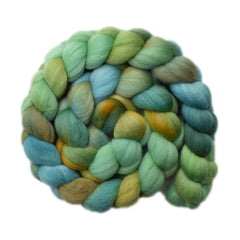 Hand painted Merino wool roving for hand spinning and felting