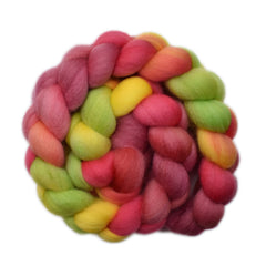 Hand painted Punta Arenas wool roving for hand spinning and felting