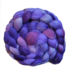 Hand painted Texel / Blackface / Lleyn wool roving for hand spinning and felting