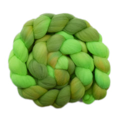 Hand painted Rambouillet wool roving for hand spinning and felting
