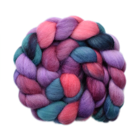 Corriedale Wool Roving - Cozy Scene 2 - 4.0 ounces