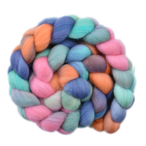 Silk / Polwarth 15/85% Wool Roving - Kids' Room 2 - 4.3 ounces