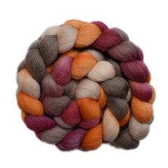 Hand painted Punta Arenas wqol roving for hand spinning and felting