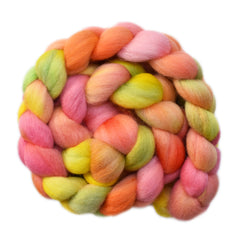 Hand painted Falkland wool roving for hand spinning and felting