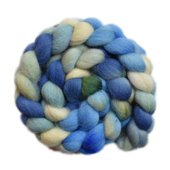 Hand painted Texel / Blackface / Lleyn wool roving for hand spinning and felting