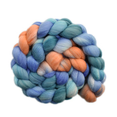 Silk / Merino 20/80% Wool Roving - Mediterranean 1 - 4.2 ounces