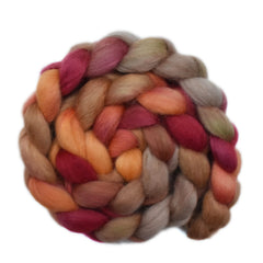 Hand painted Norwegian wool roving for hand spinning and felting