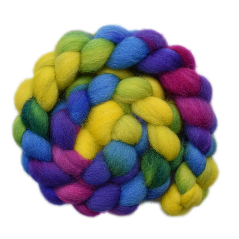 Galway Wool Roving - Spring Flowers 2 - 3.9 ounces