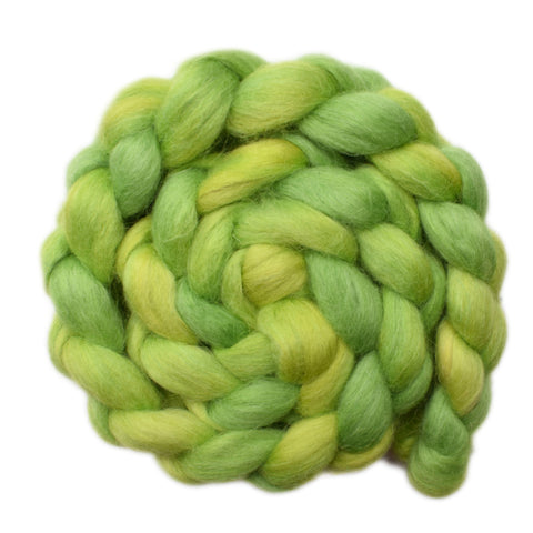 Norwegian Lustre Wool Roving - Limeade 2 - 4.1 ounces