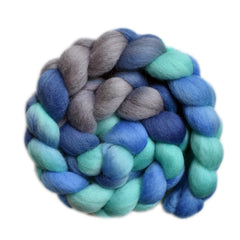 Hand painted Falkland wool roving for hand spinning and felting