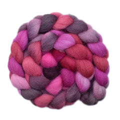 Hand painted Galway wool roving for hand spinning and felting