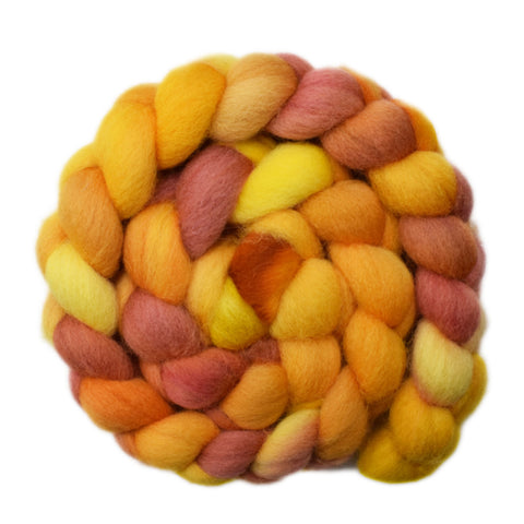 Lleyn Wool Roving - Setting Sun - 4.2 ounces