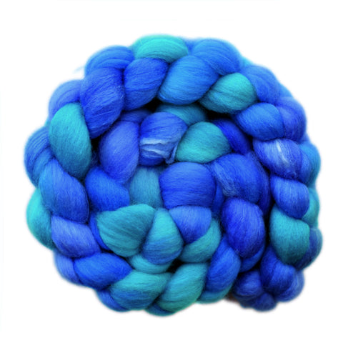 Silk / Polwarth 15/85% Wool Roving - Oceanic 1 - 4.2 ounces