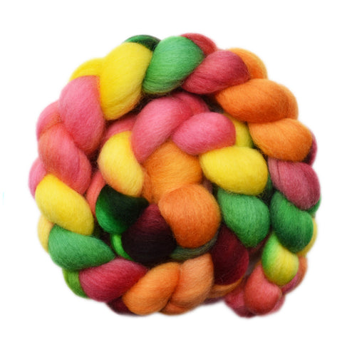 Falkland Wool Roving - Fun Run - 4.1 ounces