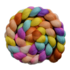 Hand painted Cormo wool roving for hand spinning and felting