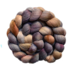 Hand painted Punta Arenas wool roving for hand spinning and felting