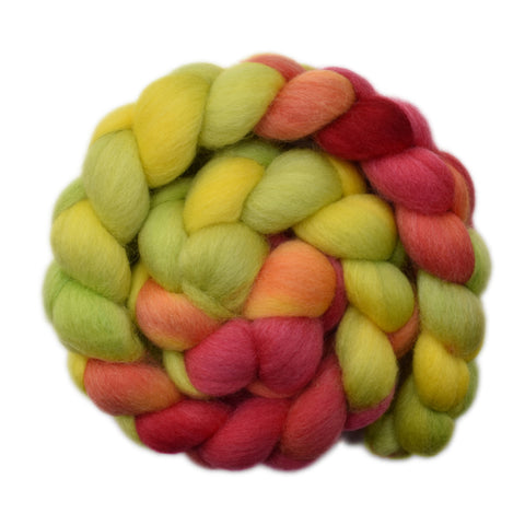 Corriedale Wool Roving - Begonia 1 - 4.2 ounces