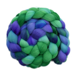 Hand painted South American wool roving for hand spinning and felting