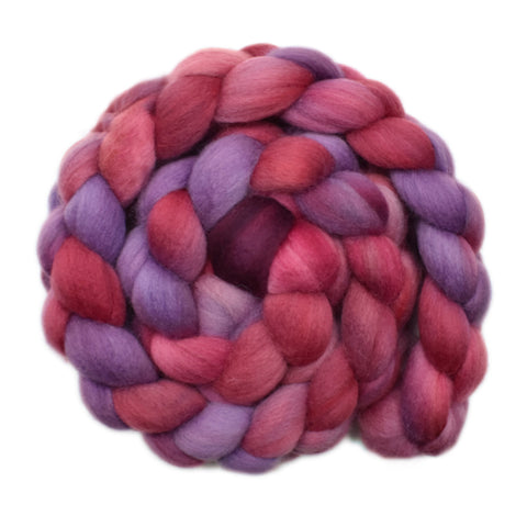 South American Wool Roving - Ruby Brooch 2 - 4.2 ounces