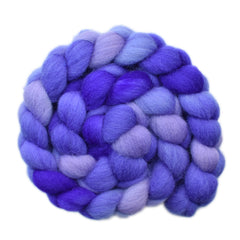 Hand painted Galway wool roving for hand spinning and felting