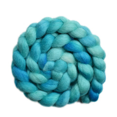 Hand painted Finn wool roving for hand spinning and felting