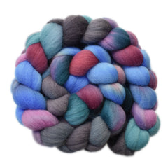 Hand painted Targhee wool roving for hand spinning and felting
