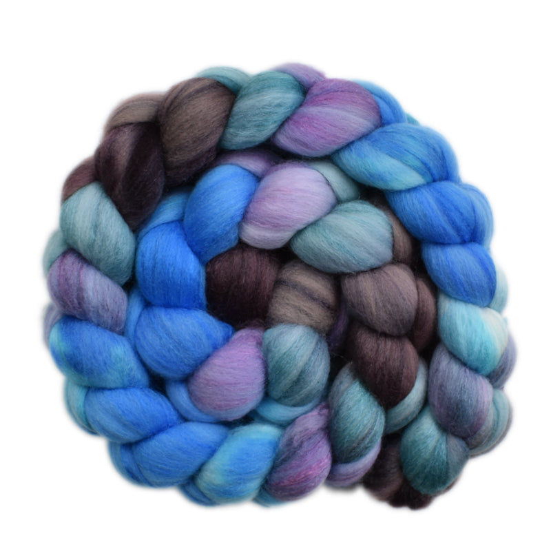Silk / Merino 20/80% Wool Roving - Naval Attache 2 - 4.2 ounces