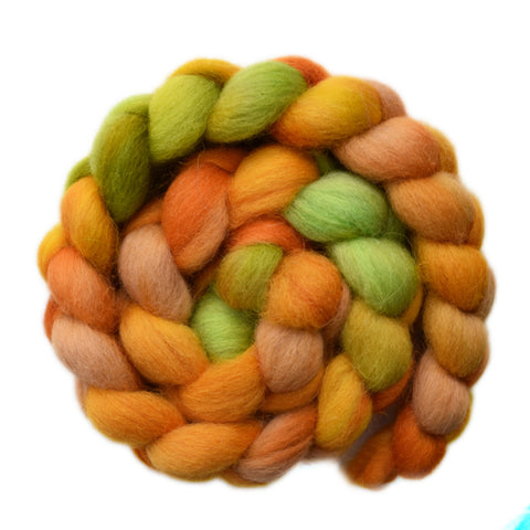 Bergschaf Wool Roving - Pumpkin Patch 2 - 4.1 ounces