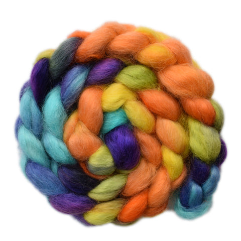 Wensleydale Wool Roving - Bright Outlook - 4.1 ounces