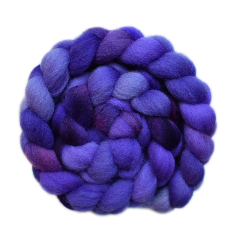 Hand  painted Galway wool roving for hand spinning and felting