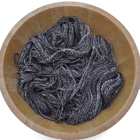 Handspun yarn - Jacob wool, worsted weight, 360 yards - Natural Jacob Humbug 2