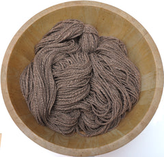 Handspun natural brown BFL wool yarn