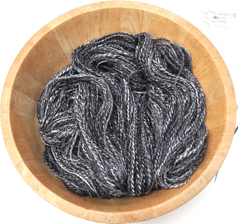 Handspun yarn - Jacob wool, worsted weight, 320 yards - Natural Jacob Humbug 1