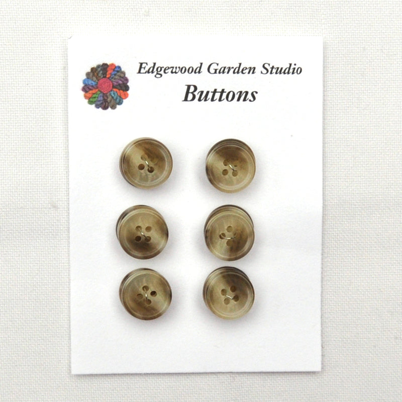 Light Brown Faux Horn Buttons - Set of 18 – Edgewood Garden Studio