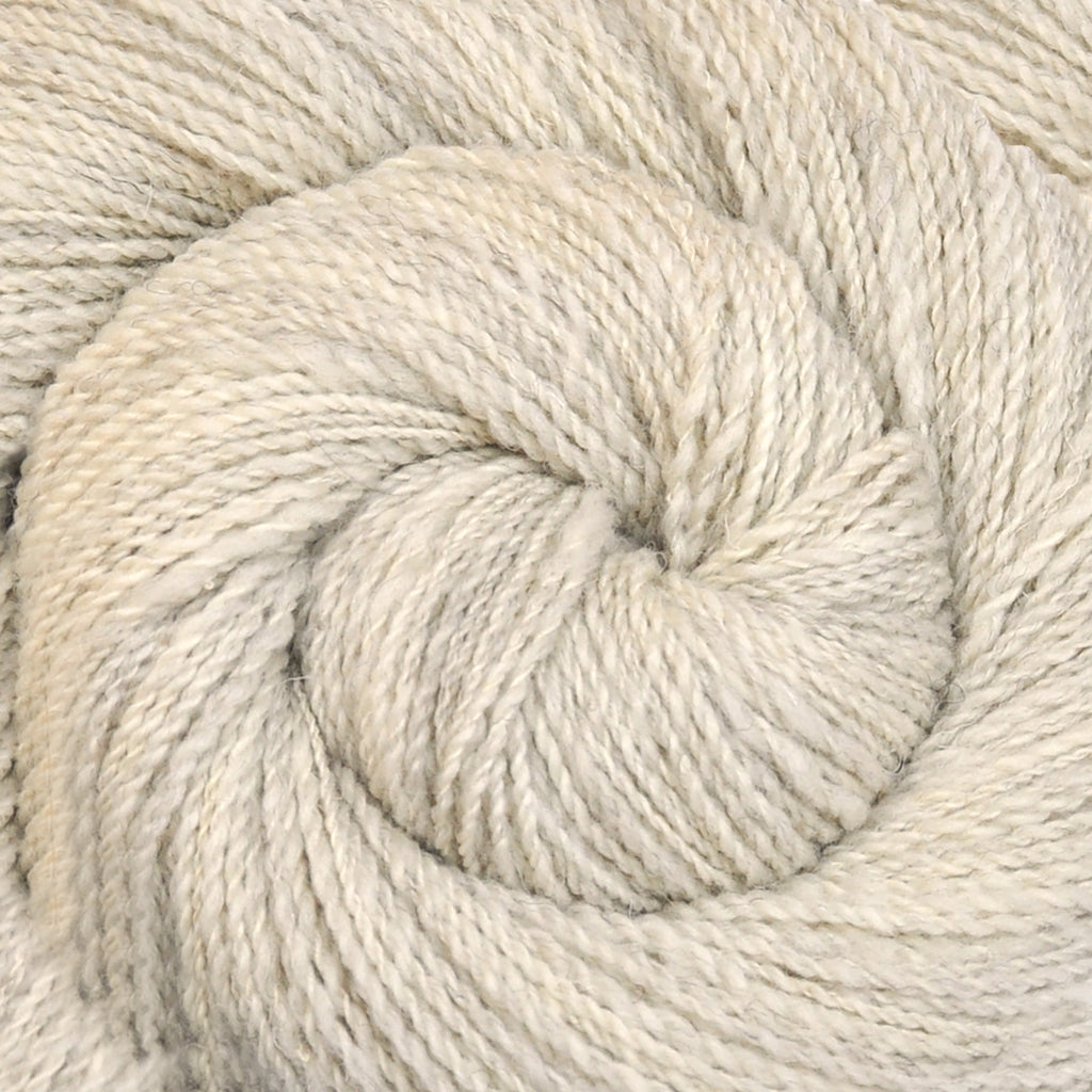 Handspun natural white Lonk wool yarn