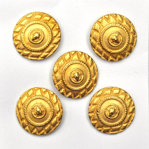 Gold Shield Buttons  - Set of 5